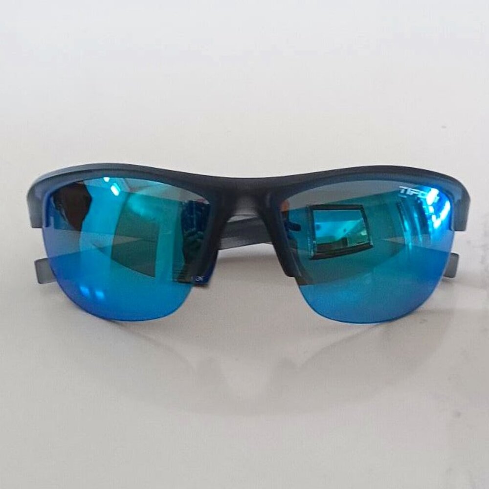 TIFOSI Sunglasses Kids STRIKEOUT Blue Mirror Lens Gray Frame NEW
